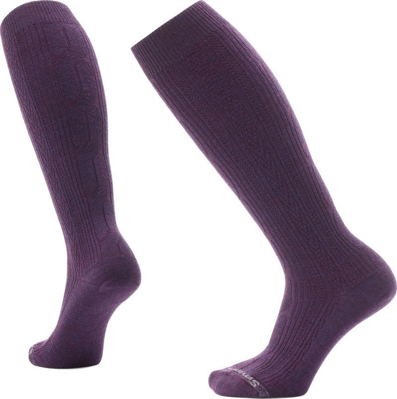 Everyday Cable Knee High Socks - Womens - purple iris 1