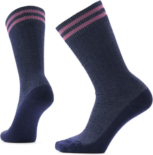 Everyday Courtside Texture Tall Crew Socks - Womens - deep navy 1