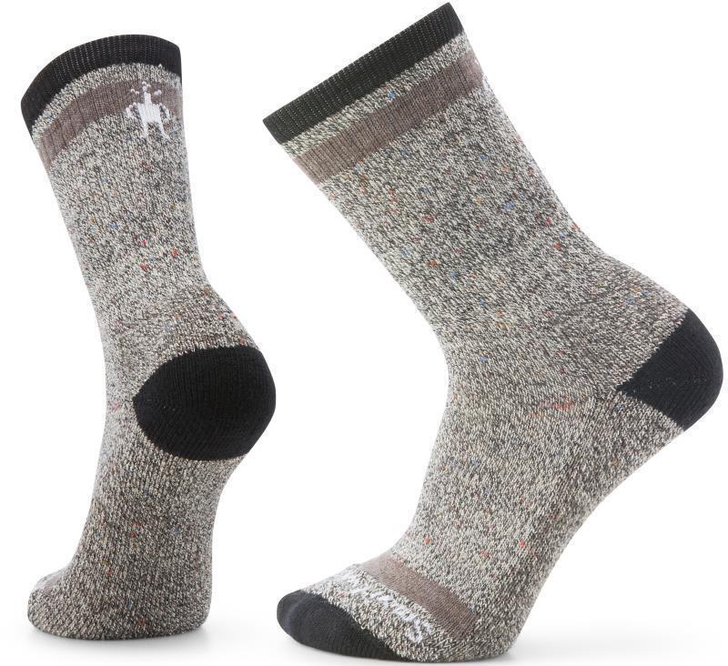 Everyday Larimer Crew Socks - Unisex - Black / Taupe Heather 1