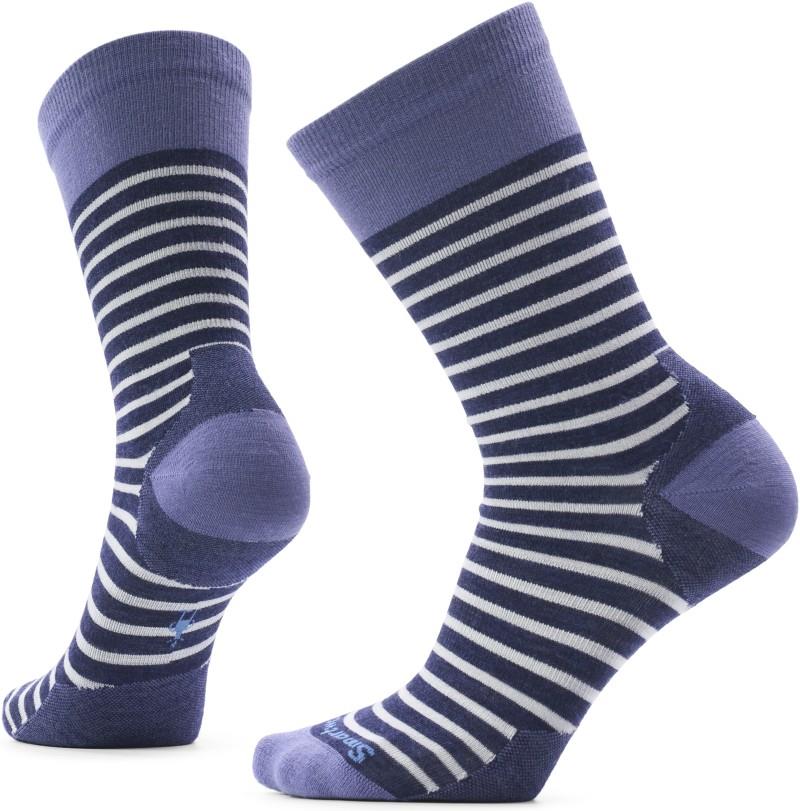 Everyday Pin Stripe Crew Socks - Womens - deep navy 1