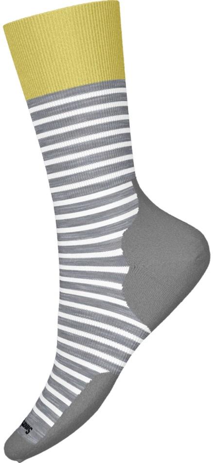 Everyday Pin Stripe Crew Socks - Womens - lemongrass 1