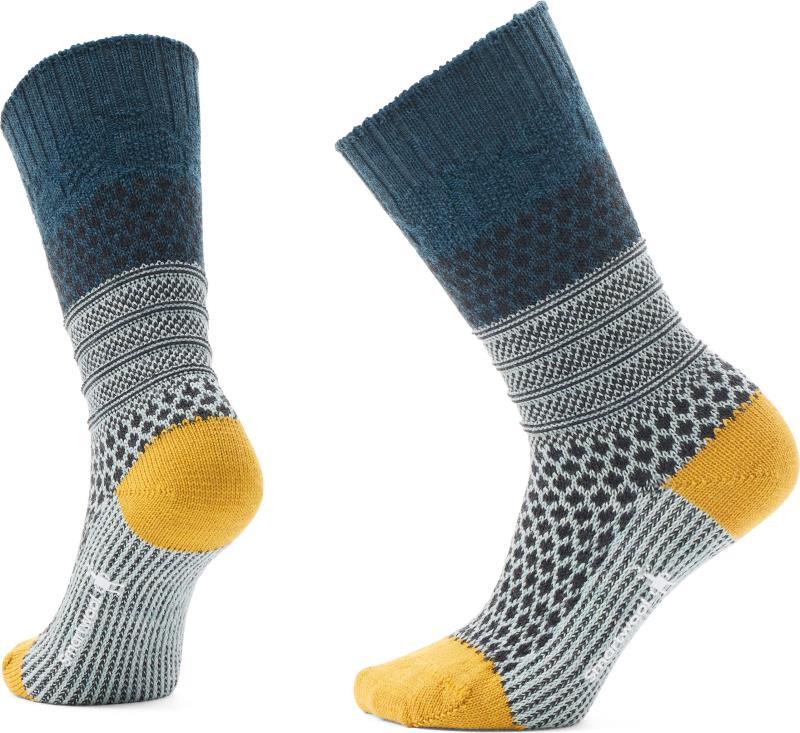 Everyday Popcorn Cable Crew Socks - Unisex - Frosty Green 1