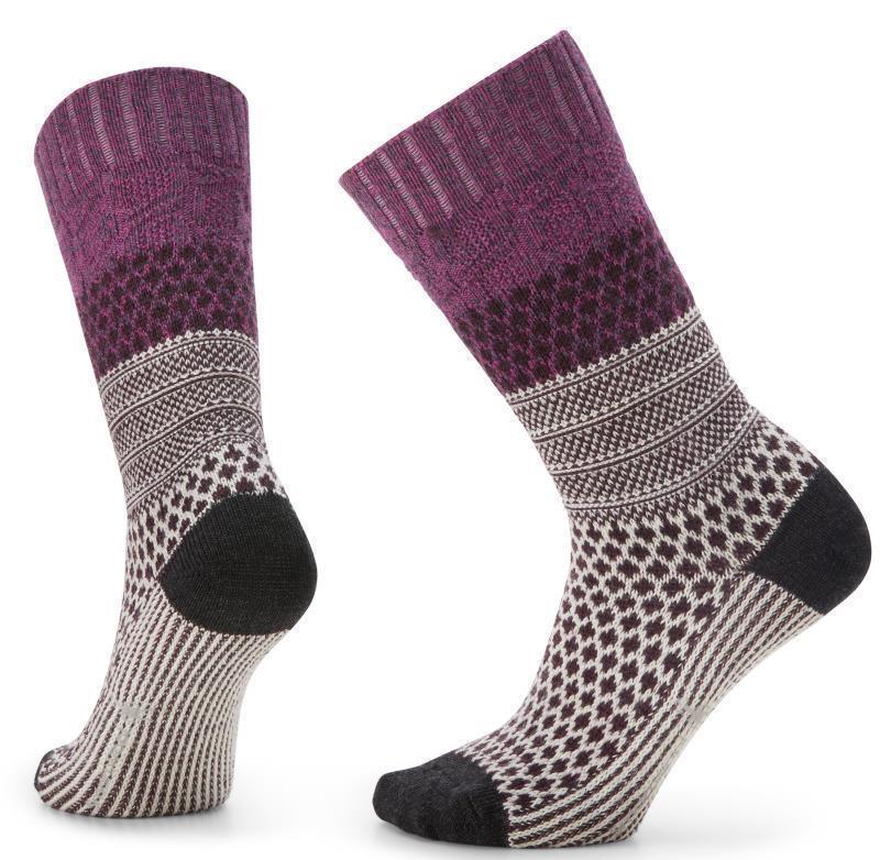 Everyday Popcorn Cable Crew Socks - Unisex - Meadow Mauve 1