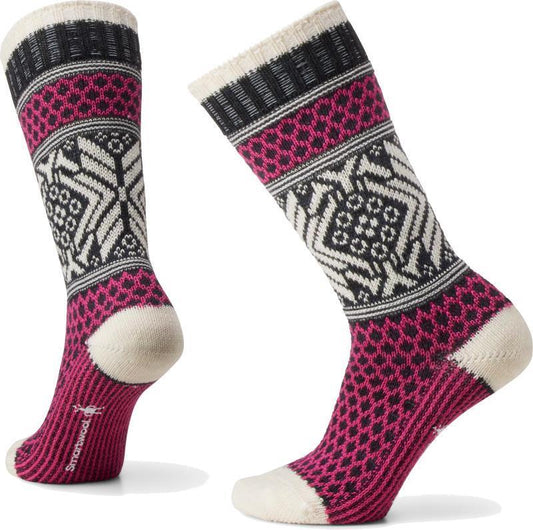 Everyday Popcorn Snowflake Pattern Crew Socks - Unisex - Charcoal 1