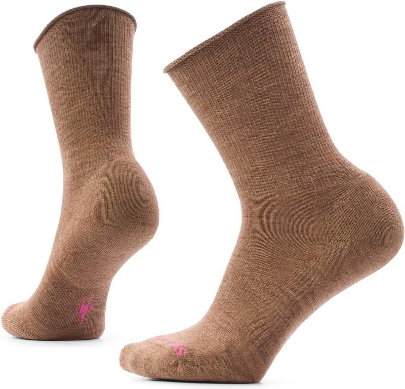 Everyday Roll Top Crew Socks - Womens - mocha 1