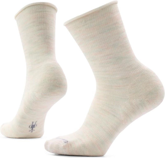 Everyday Roll Top Crew Socks - Womens - moonbeam 1