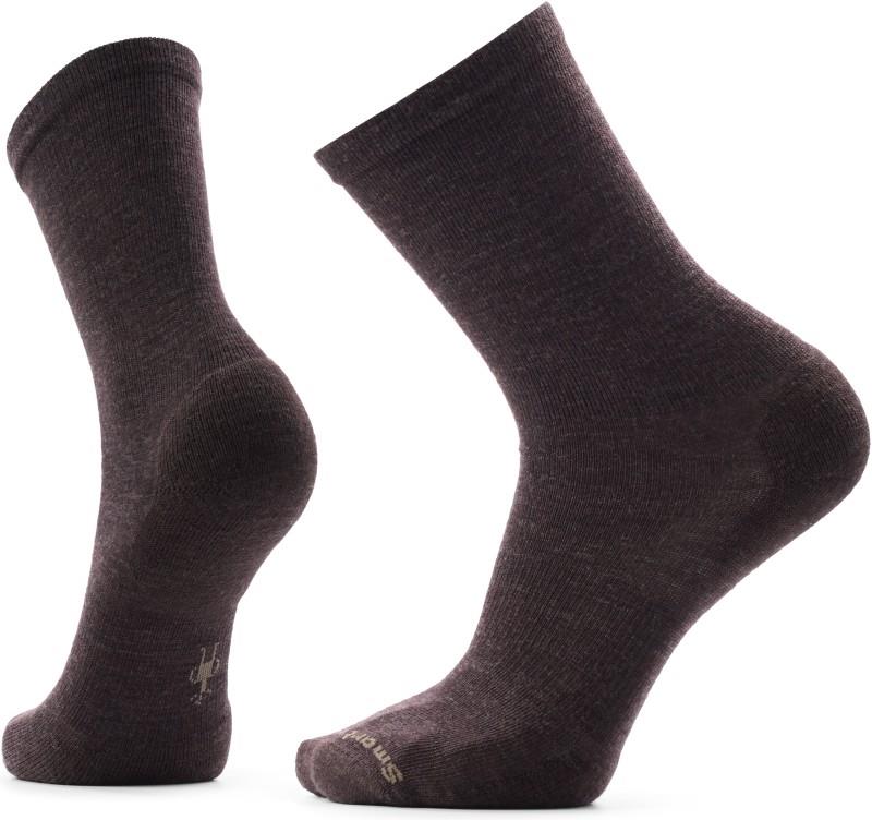 Everyday Solid Rib Crew Socks - chestnut 1