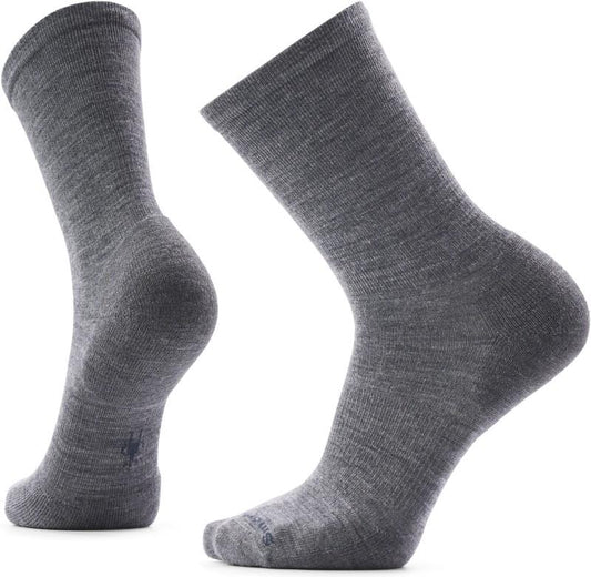 Everyday Solid Rib Crew Socks - medium gray 1