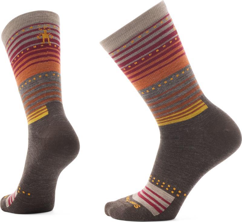 Everyday Stitch Stripe Crew Socks - Unisex - Chestnut 1