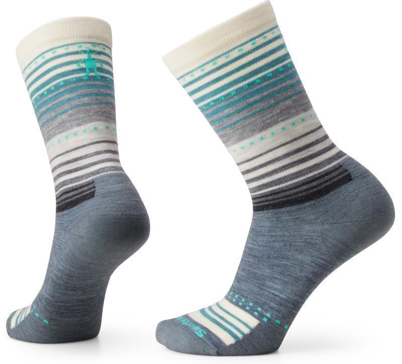 Everyday Stitch Stripe Crew Socks - Unisex - Pewter Blue 1