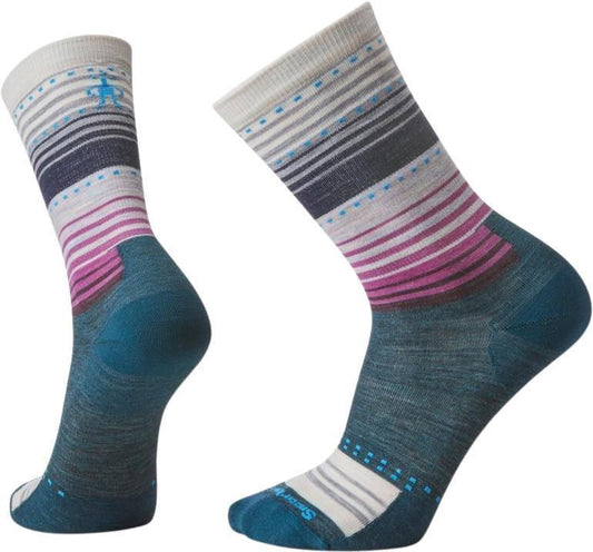 Everyday Stitch Stripe Crew Socks - Unisex - Twilight Blue 1