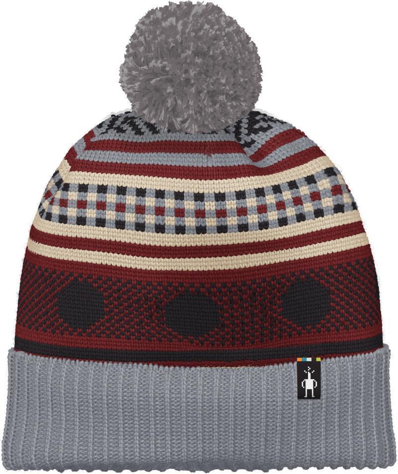 Fairisle Fleece Lined Beanie - Light Gray Heather 1