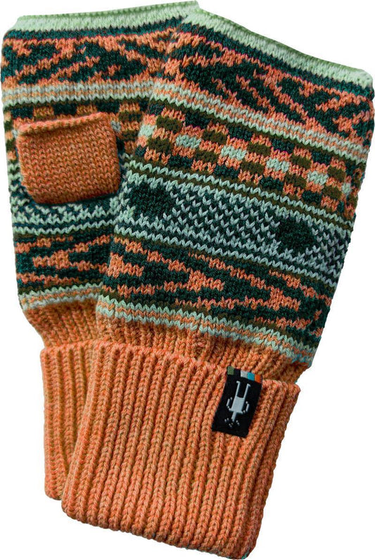 Fairisle Fleece Lined Hand Warmer - Apricot 1