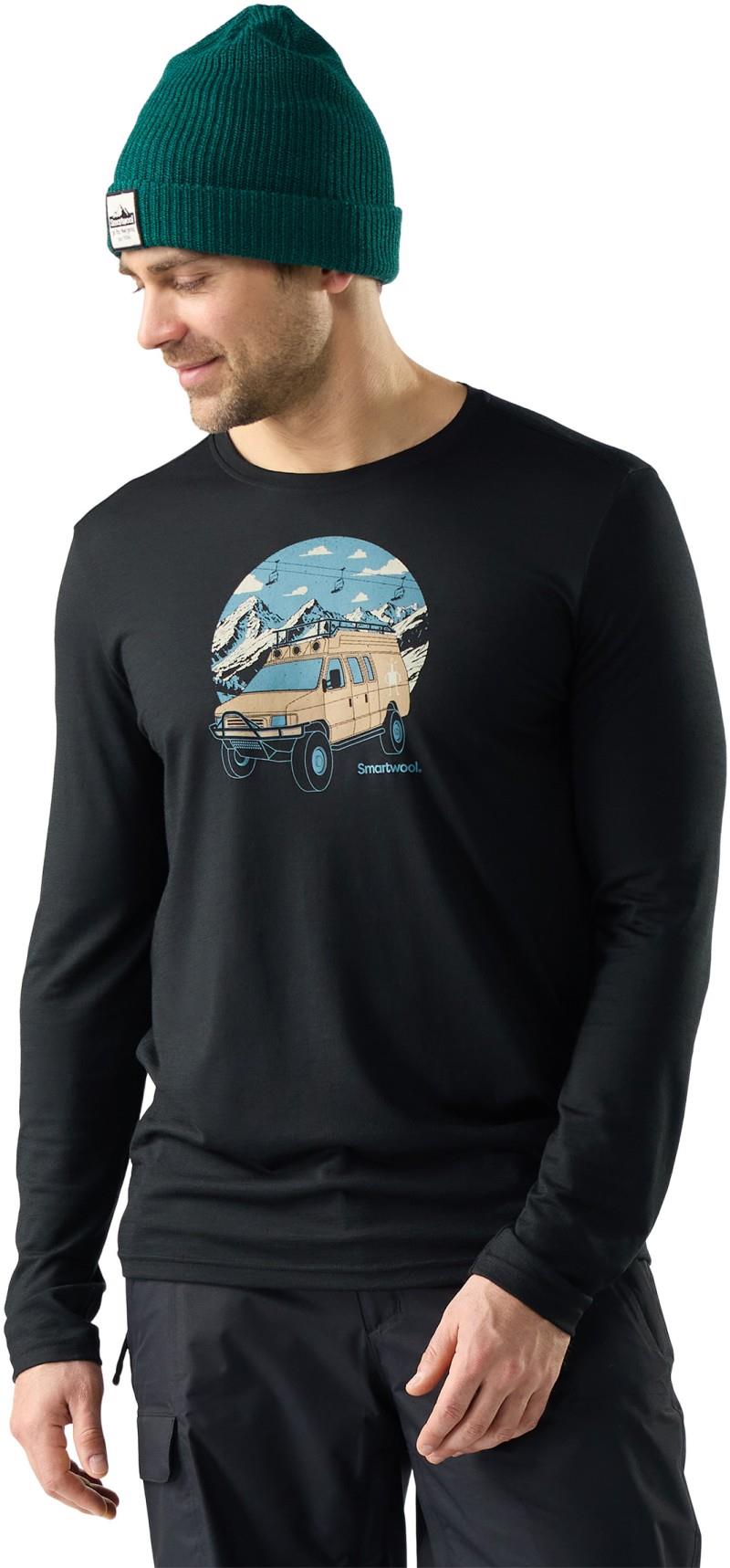 First Chair Pursuit Active LS Graphic Tee - Mens - black 1