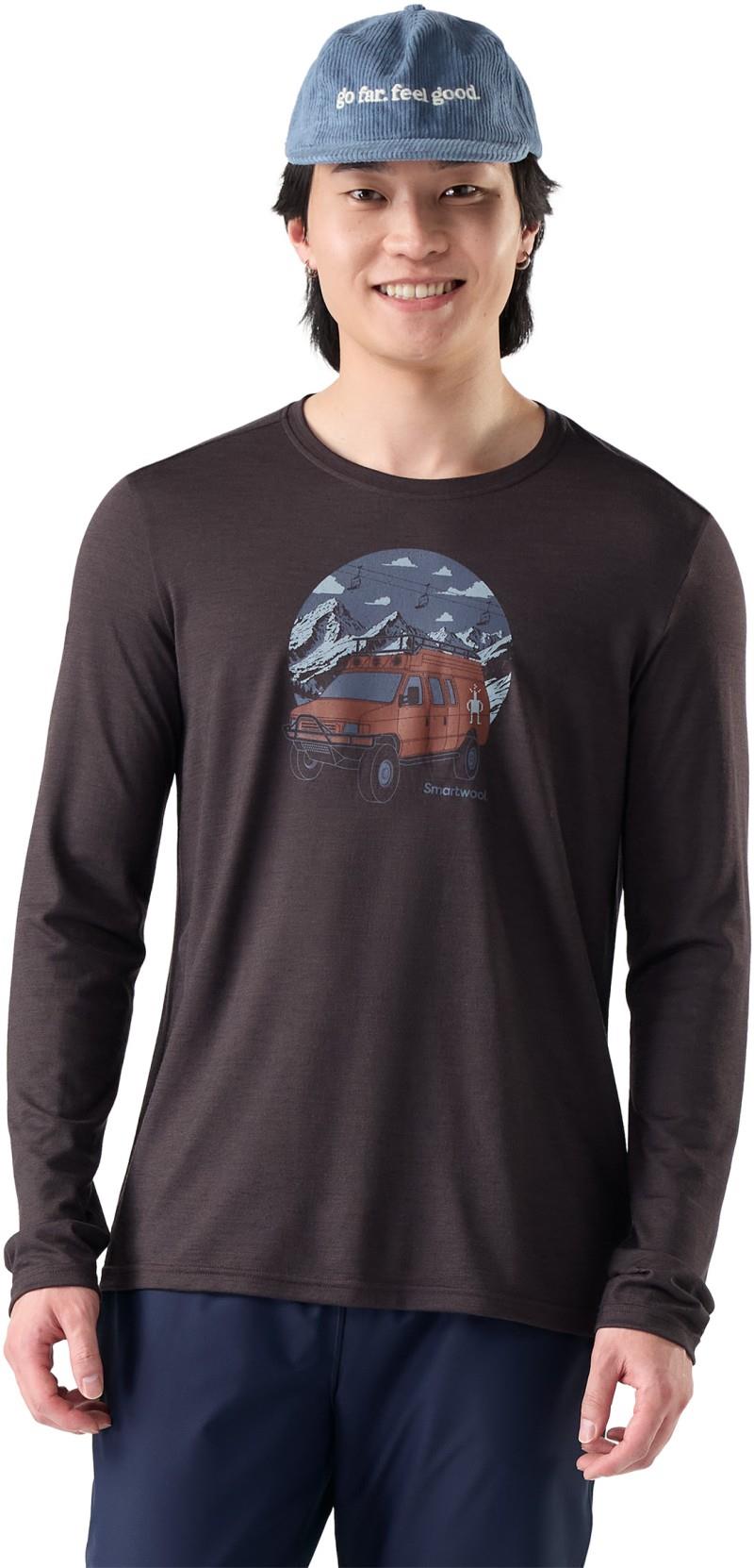 First Chair Pursuit Active LS Graphic Tee - Mens - mink heather 1
