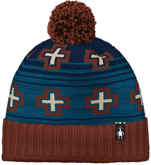 Fleece Lined Paths Beanie - Deep Navy Paths Crossed 1