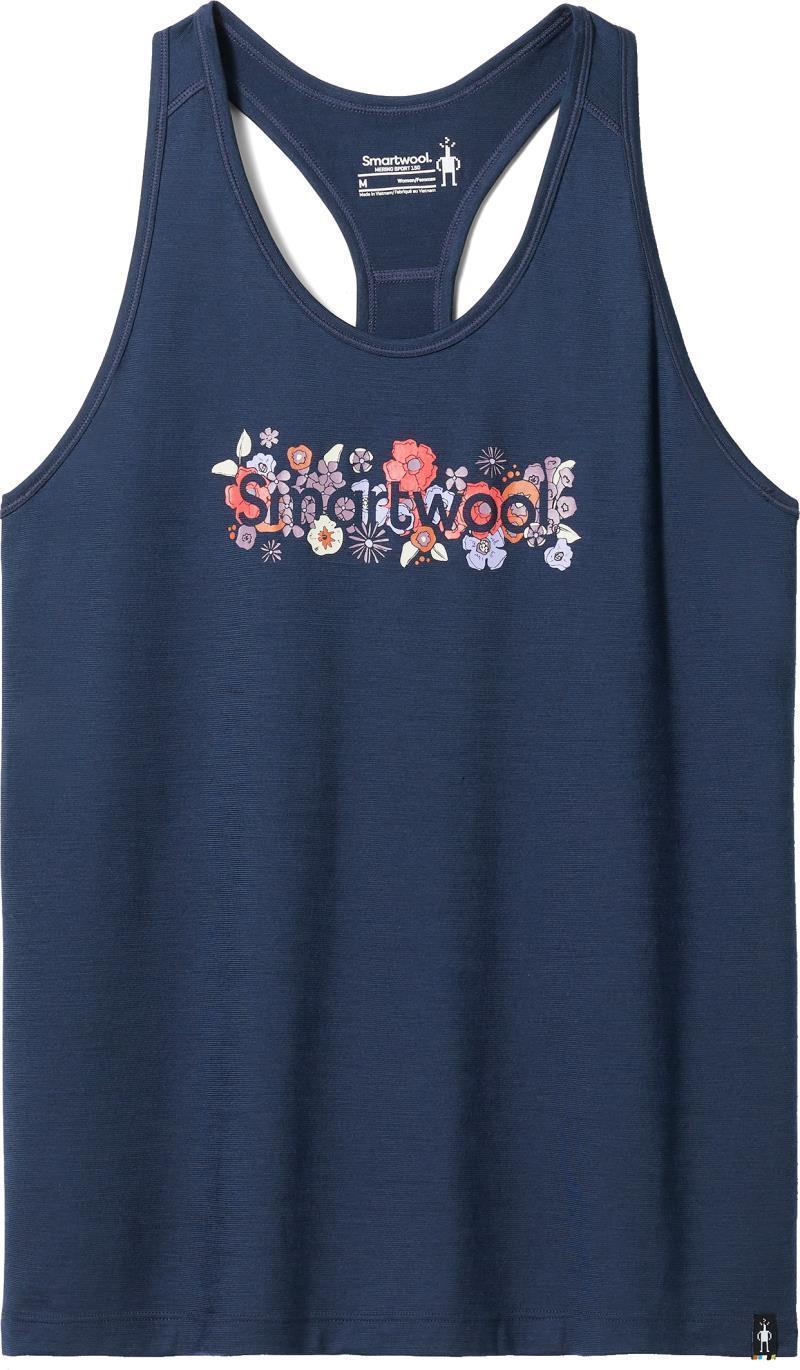 Floral Meadow Graphic Tank - Womens - Deep Navy 1
