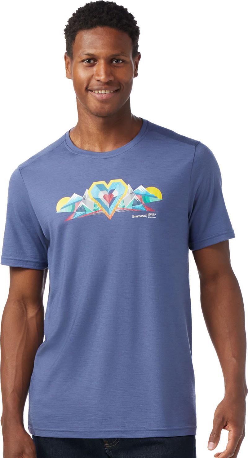 Geo Peaks Active Graphic SS Tee - Unisex - nightfall blue 1