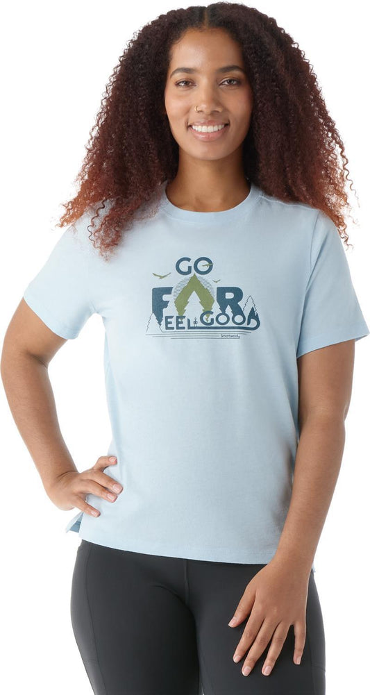 Go Far. Feel Good. Graphic SS Tee - Womens - Winter Sky Heather 1