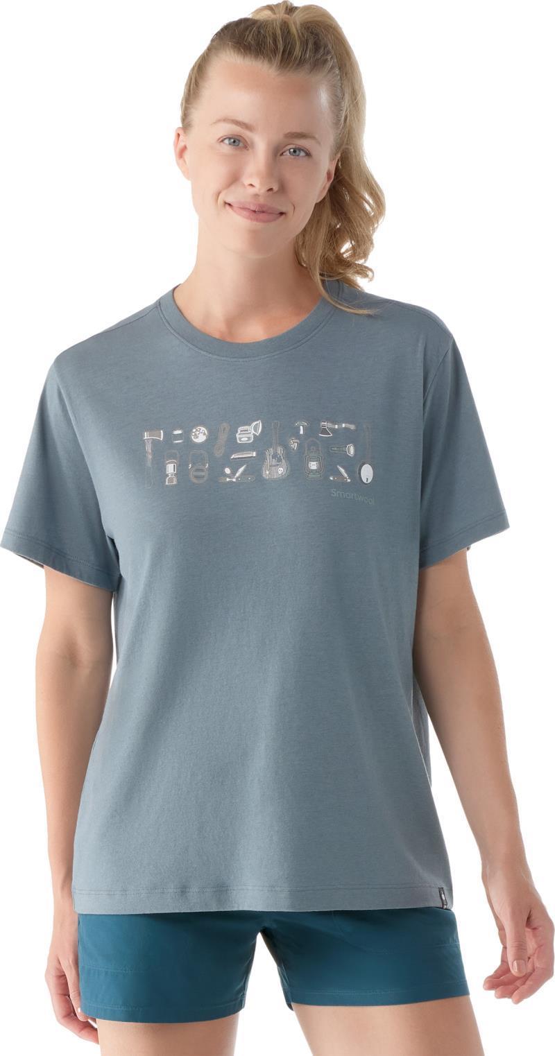 Gone Camping Graphic SS Tee - Unisex - Pewter Blue 1