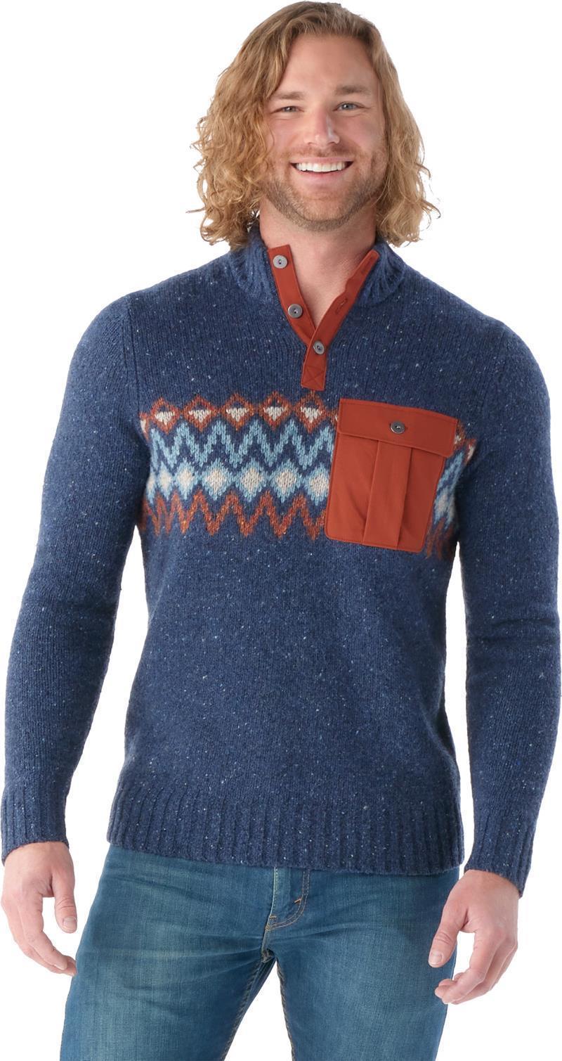 Heavy Henley Sweater - Mens - Deep Navy Heather 2