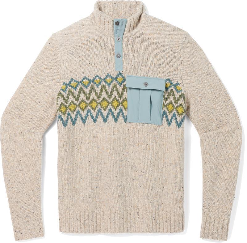 Heavy Henley Sweater - Mens - Oat Heather 1