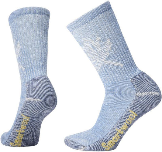 Hike Classic Edition Light Cushion Leaf Pattern Crew Socks - Womens - Neptune Blue 1