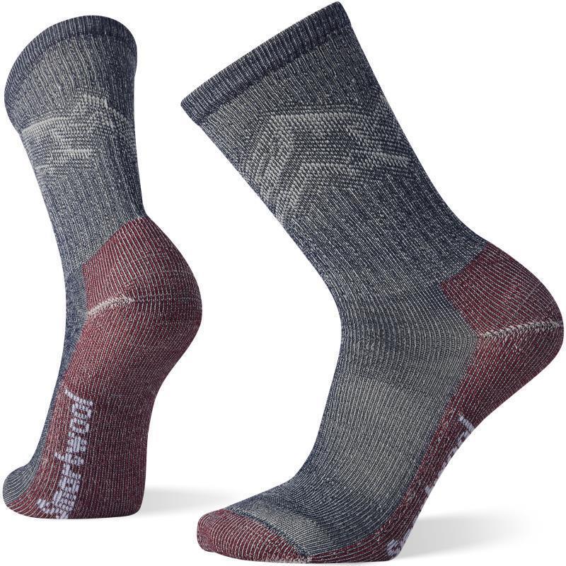 Hike Classic Edition Light Cushion Mountain Pattern Crew Socks - Mens - Deep Navy 1
