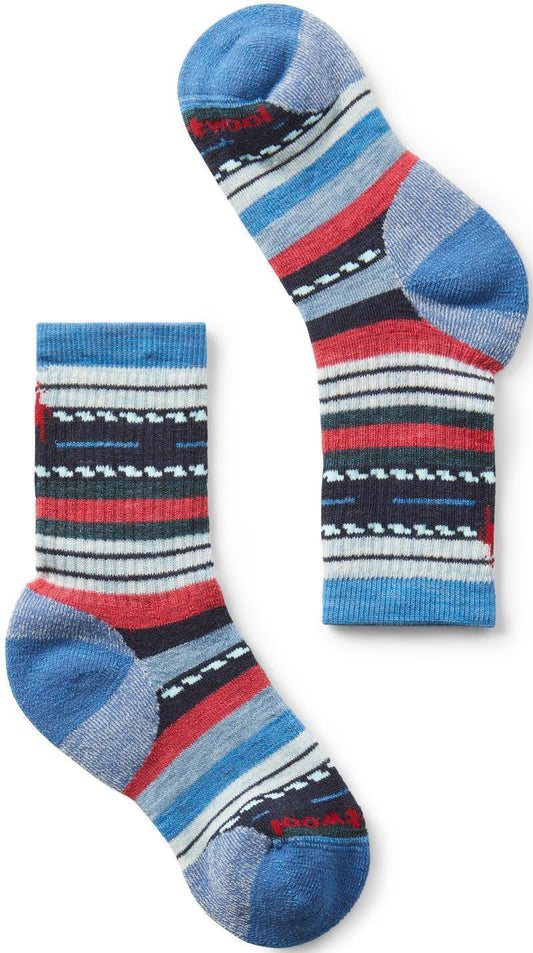 Hike Full Cushion Margarita Crew Socks - Kids - Neptune Blue 1