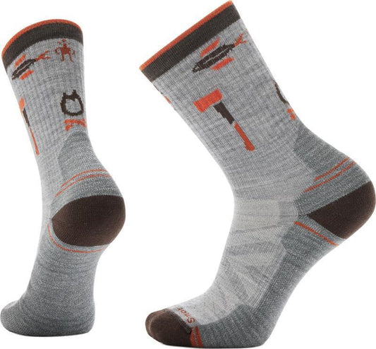 Hike Light Cushion Camp Gear Crew Socks - Mens - Light Gray 1