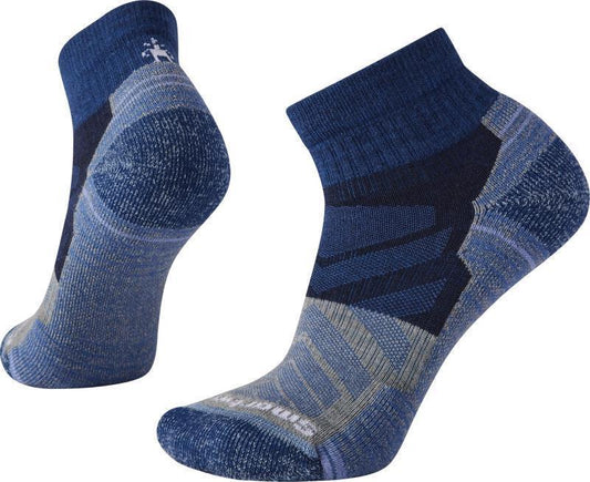 Hike Light Cushion Color Block Pattern Ankle Socks - Womens - Alpine Blue 1