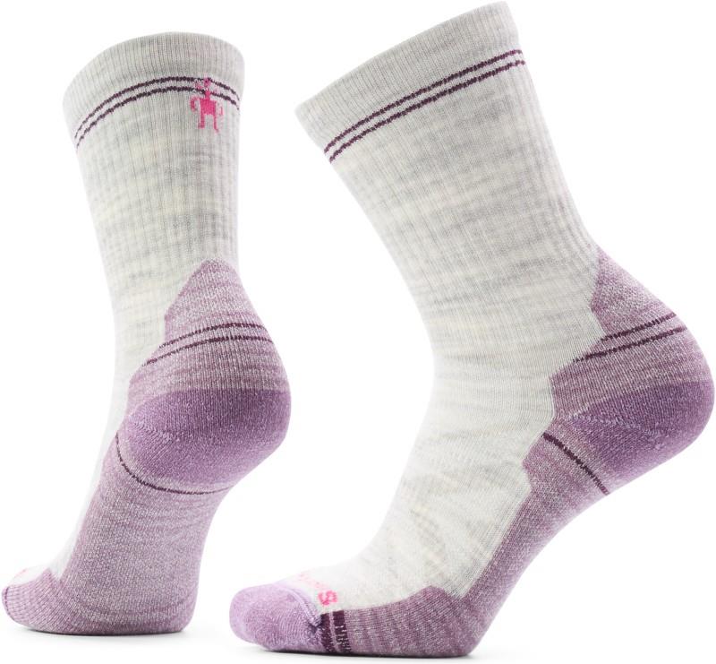 Hike Light Cushion Crew Socks - Womens - ash / purple dawn 1