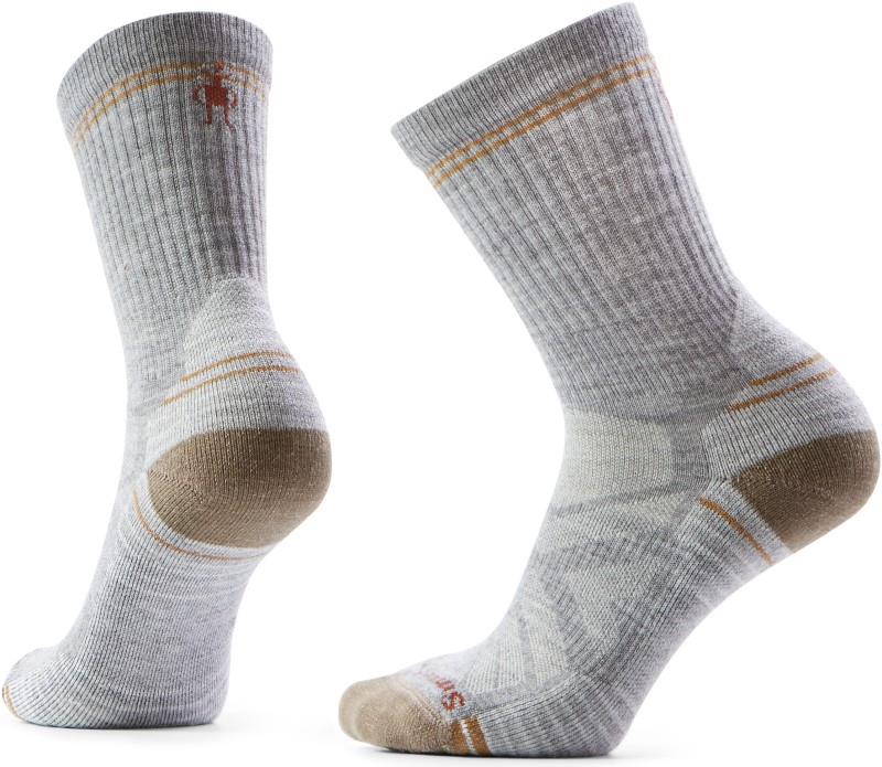 Hike Light Cushion Crew Socks - Womens - light gray / white 1