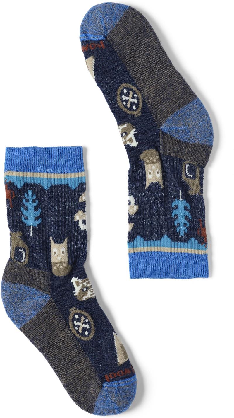 Hike Light Cushion Critter Cache Crew Socks - Kids - deep navy 1
