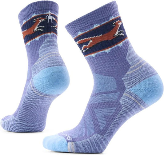 Hike Light Cushion Fox Meadow Mid Crew Socks - Womens - nightfall blue 1