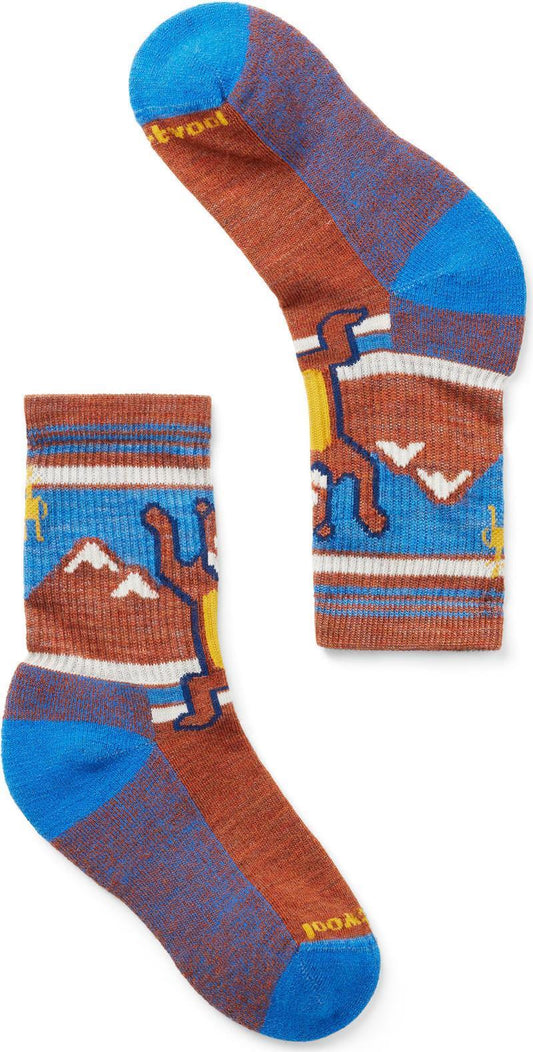 Hike Light Cushion Hiking Bear Crew Socks - Kids - Picante 1