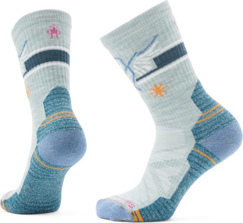 Hike Light Cushion Hoo Who Crew Socks - Womens - Frosty Green 1