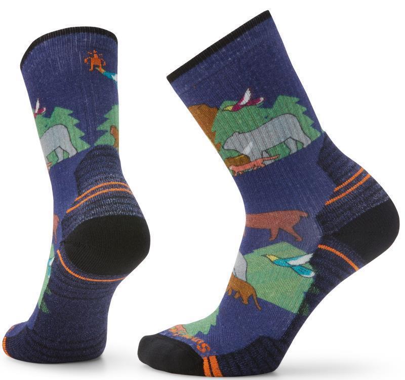 Hike Light Cushion Manual for All Print Crew Socks - Womens - Medium Gray 1