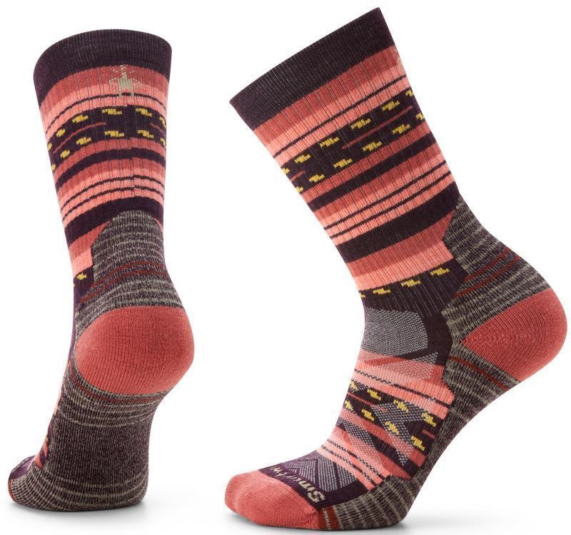 Hike Light Cushion Margarita Crew Socks - Womens - Bordeaux 1
