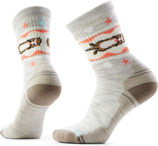 Hike Light Cushion Otter Float Crew Socks - Womens - ash 1