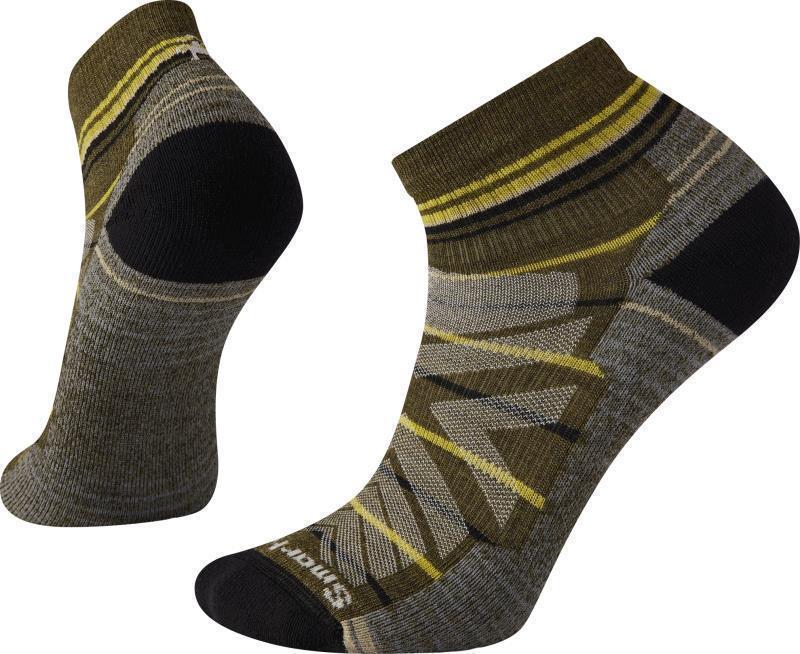 Hike Light Cushion Pattern Ankle Socks - Mens - Military Olive 1