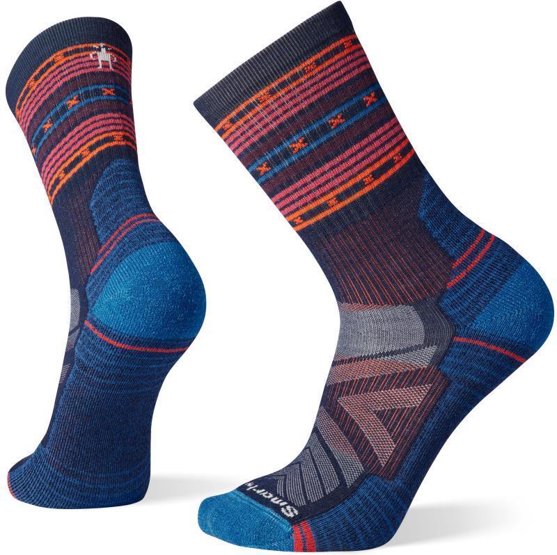 Hike Light Cushion Spiked Stripe Crew Socks - Mens - Deep Navy 1