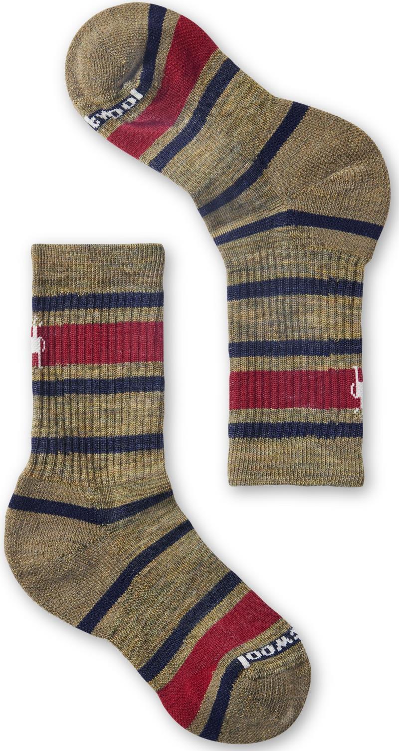 Hike Light Cushion Striped Crew Socks - Kids - Desert Sand 1