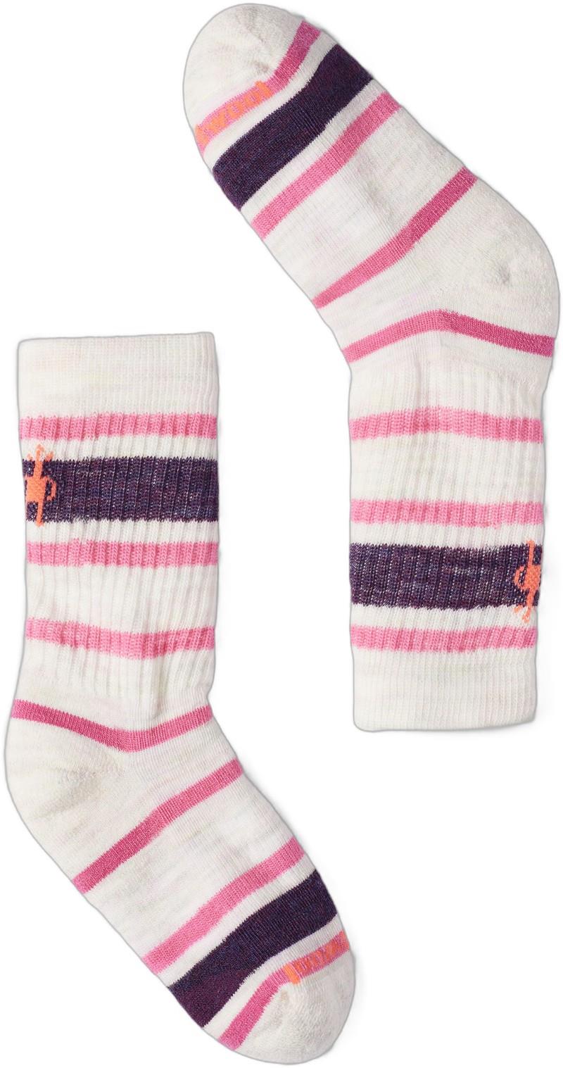 Hike Light Cushion Striped Crew Socks - Kids - moonbeam 1