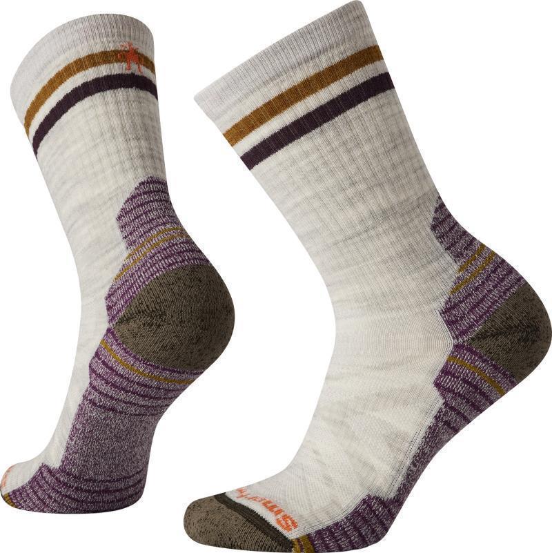Hike Light Cushion Tube Stripe Crew Socks - Womens - Ash 1