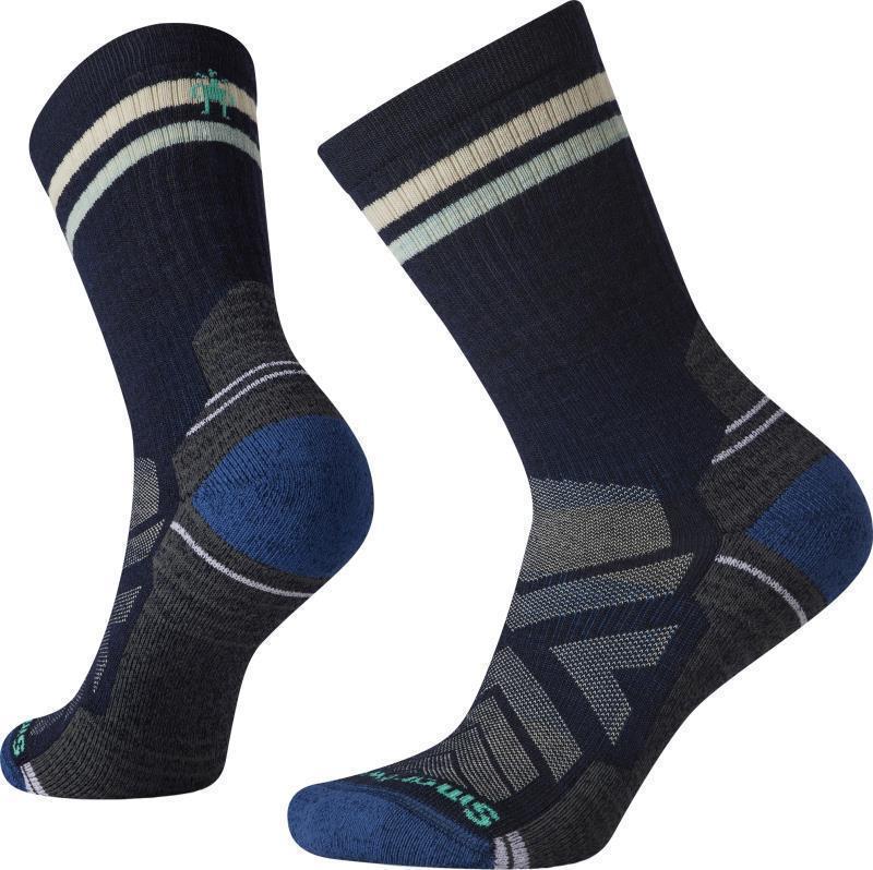 Hike Light Cushion Tube Stripe Crew Socks - Womens - Deep Navy 1