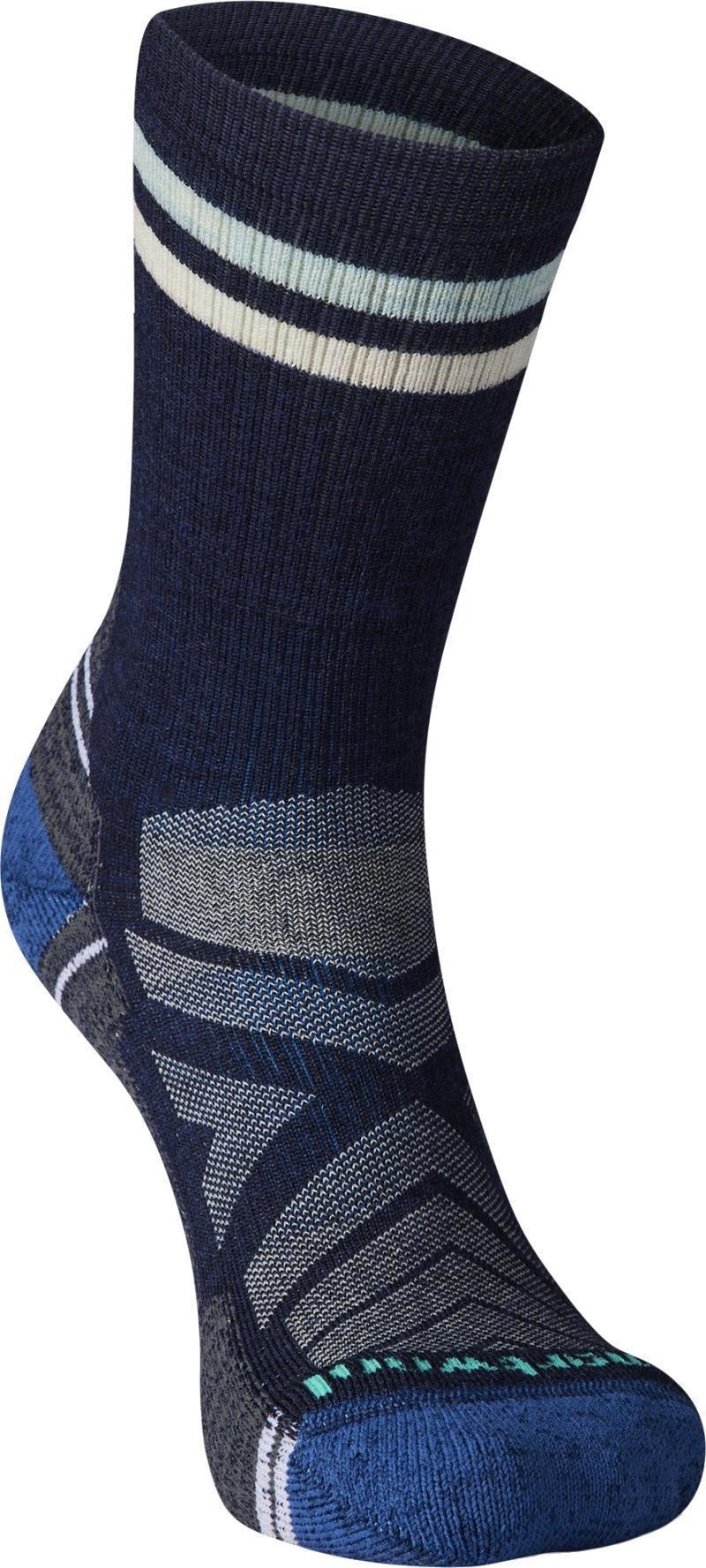Hike Light Cushion Tube Stripe Crew Socks - Womens - Deep Navy 2