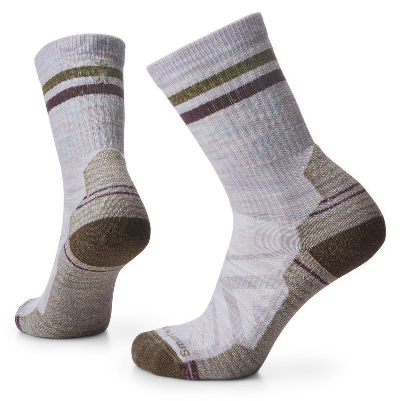 Hike Light Cushion Tube Stripe Crew Socks - Womens - Purple Eclipse 1