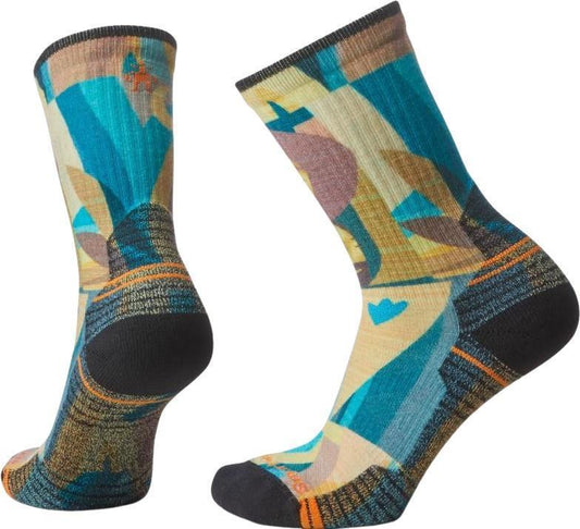 Hike Light Cushion Worst Crew Print Crew Socks - Womens - Wild Salmon 1