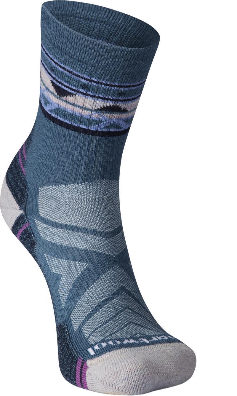 Hike Light Cushion Zig Zag Valley Mid Crew Socks - Womens - Prussian Blue 2